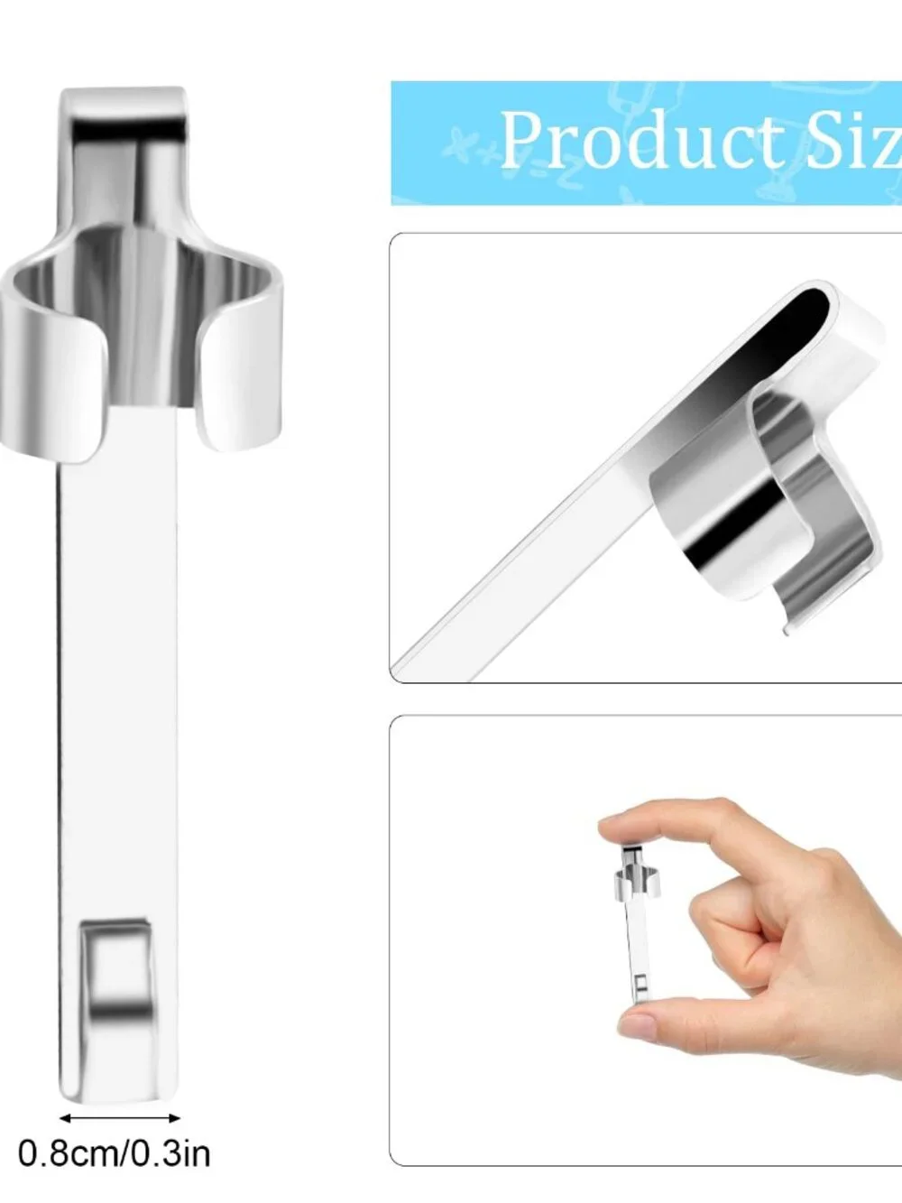20 Pieces Metal Pen Clips Pencil Holder Clip Snap in Pencil Clips Slide on Penci